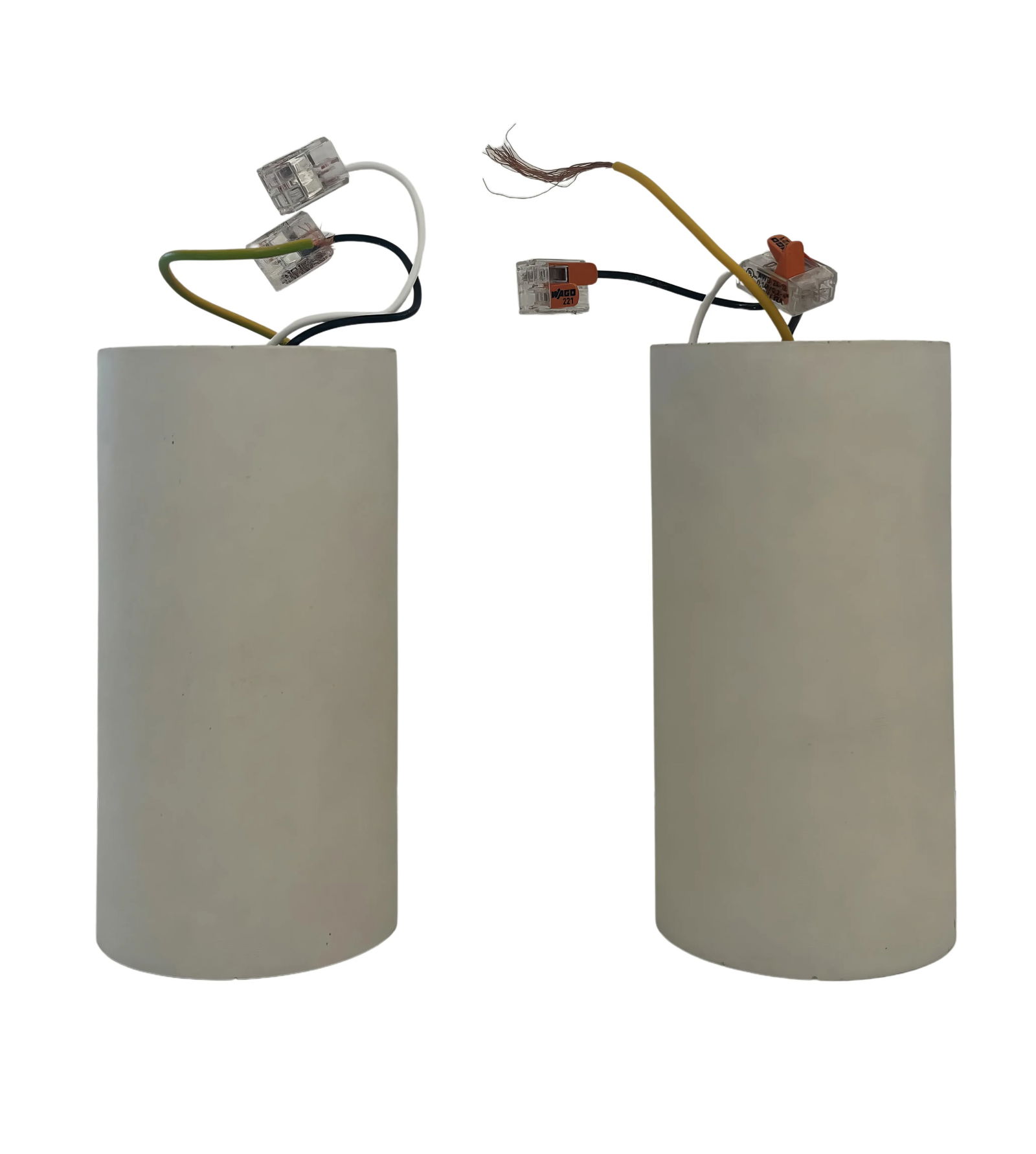 Plaster Concrete Flush Mount Italian Can Tube Lights - a Pair - 2