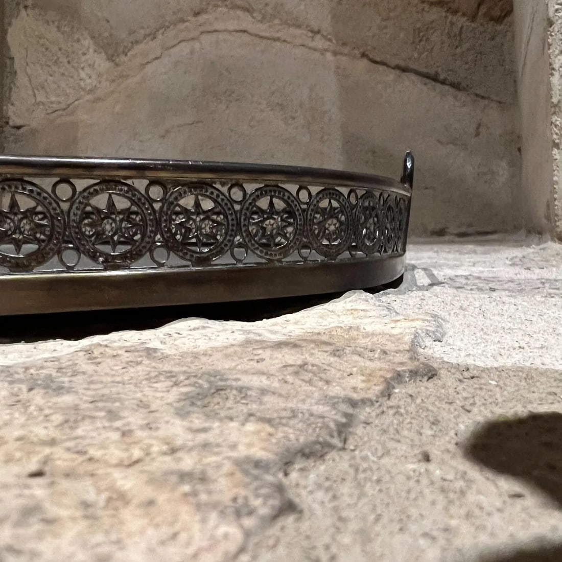 1950s Italian Service Tray Oval Patinated Brass Italy - 4