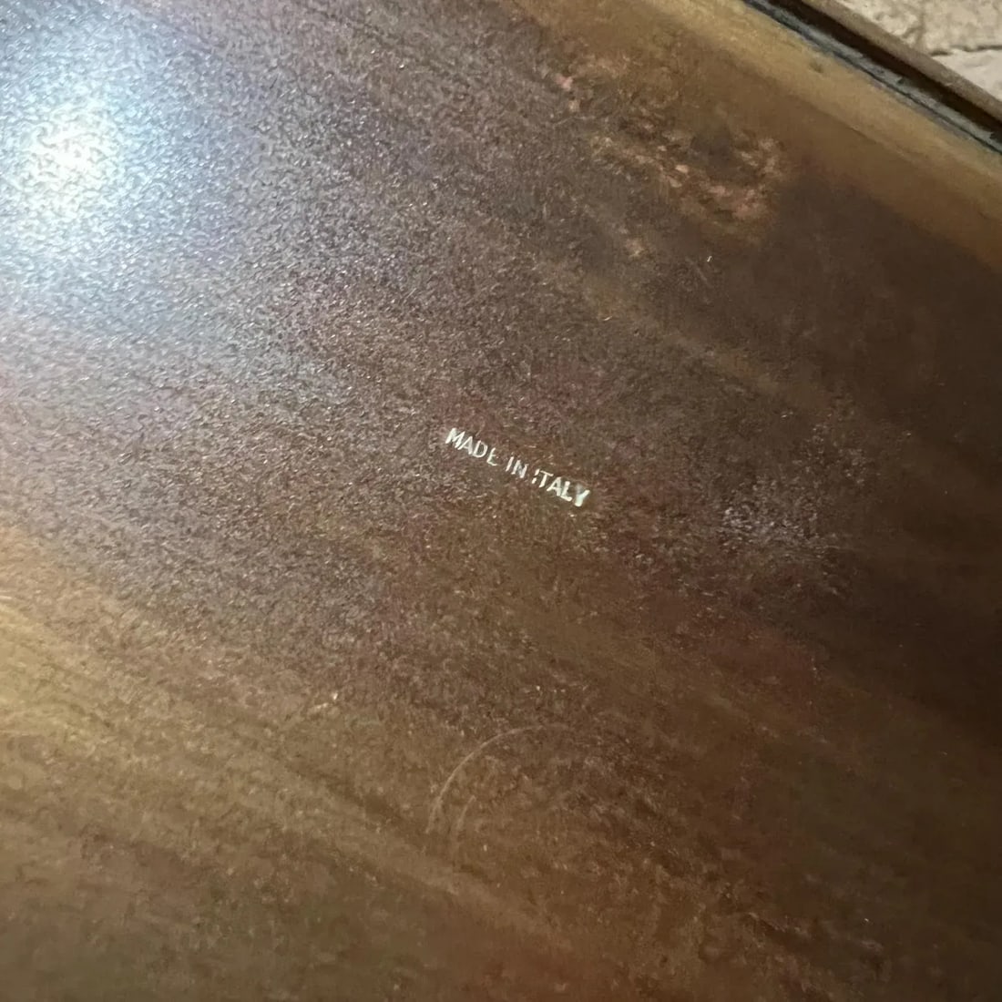 1950s Italian Service Tray Oval Patinated Brass Italy - 6