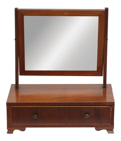 Early 19th Century Chippendale-Style English Mahogany Shave Mirror