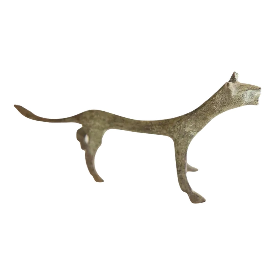 Oxidized Vintage African Cheetah: :: Oxidized vintage African cheetah. As this item is in vintage condition, it may show signs of age and use. Date made estimated to be 1960's. Approximate size measures: 1" x 5" x 2.5". Condition: