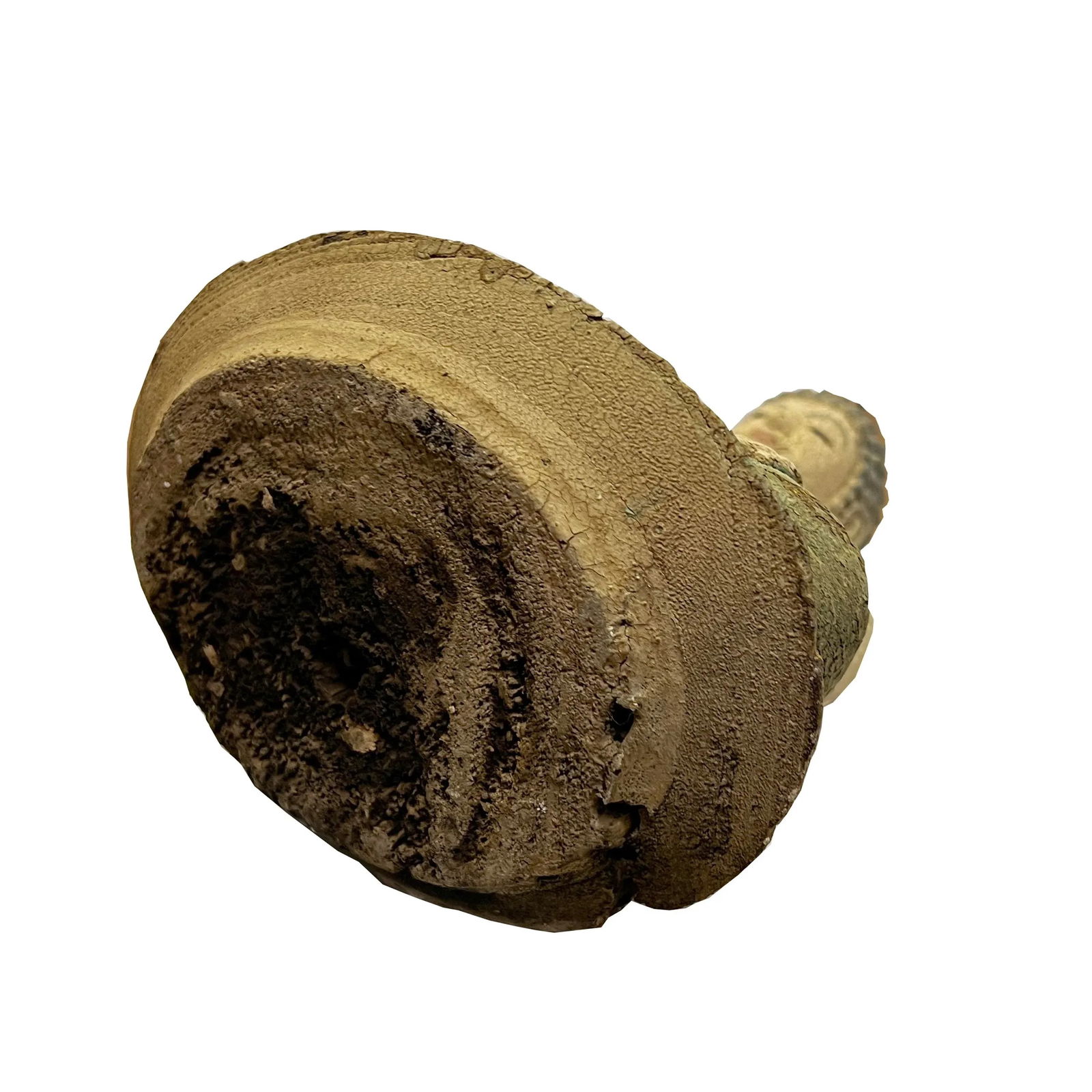 Rustic Wood Sitting Gautama Amitabha Shakyamuni Buddha Statue - 6