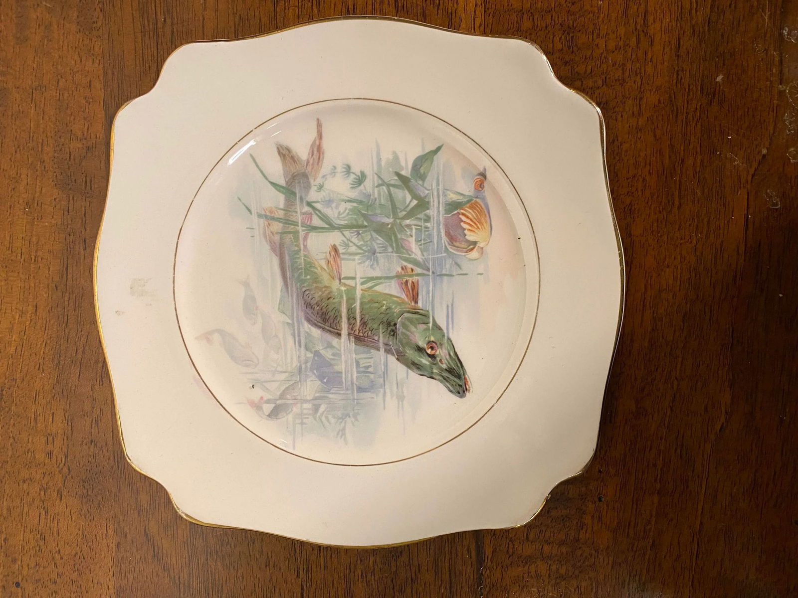 Set of Four Early 20th Century Decorative English Plates With Fish By: A. J. Wilkinson - 3