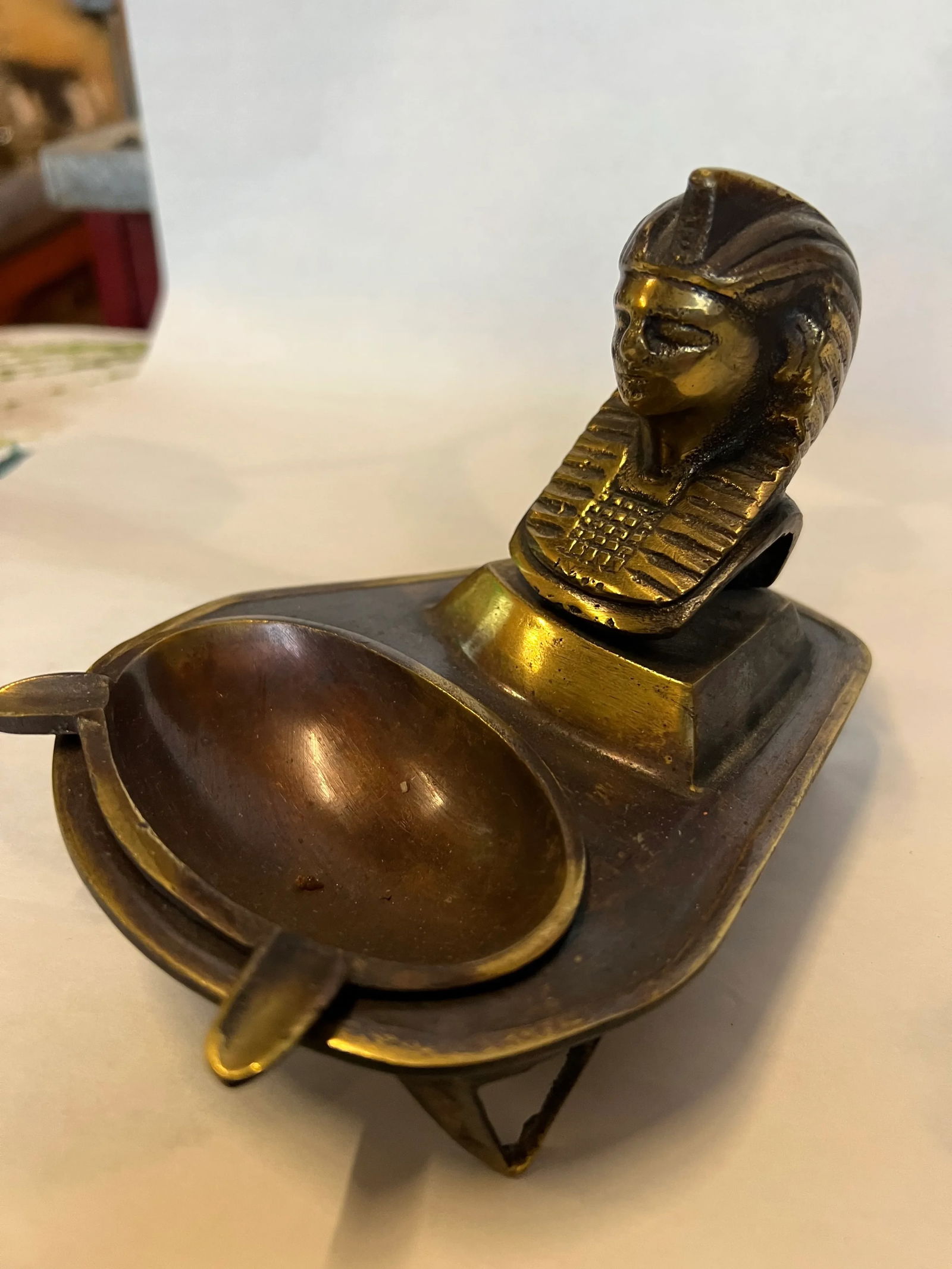 1970s Egyptian Brass Ashtray Catchall Dish - 2