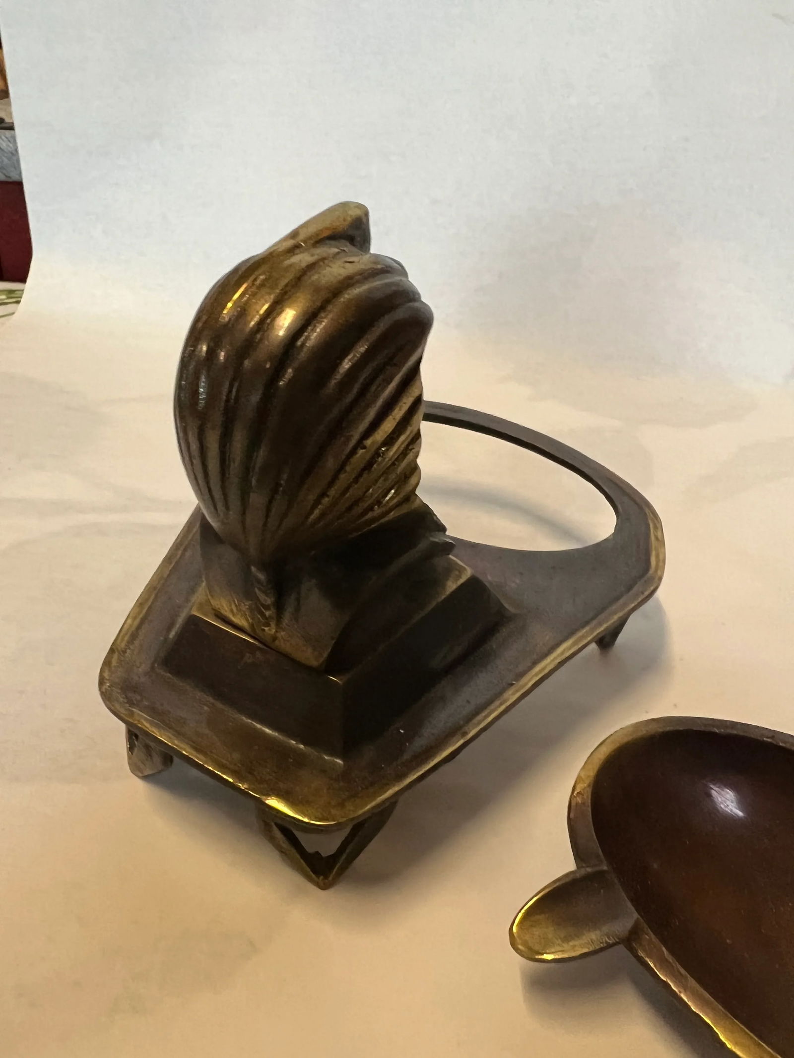 1970s Egyptian Brass Ashtray Catchall Dish - 3