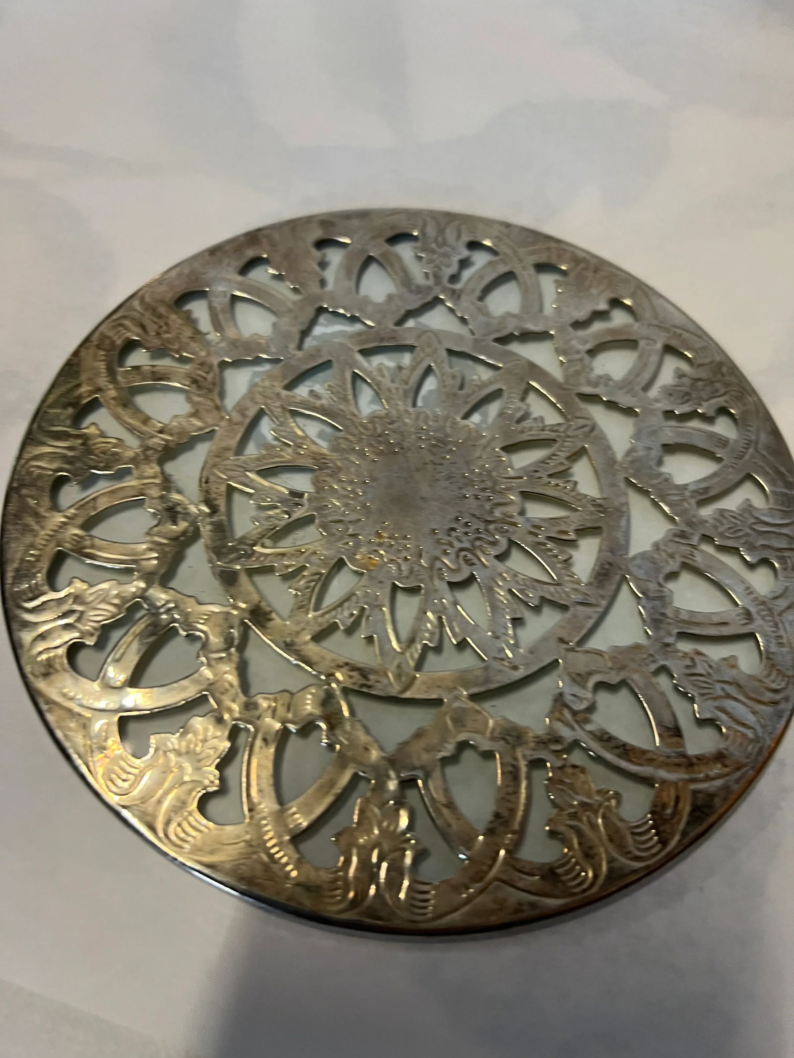 Pair of Vintage Silver-Tone Metal Trivets - 6