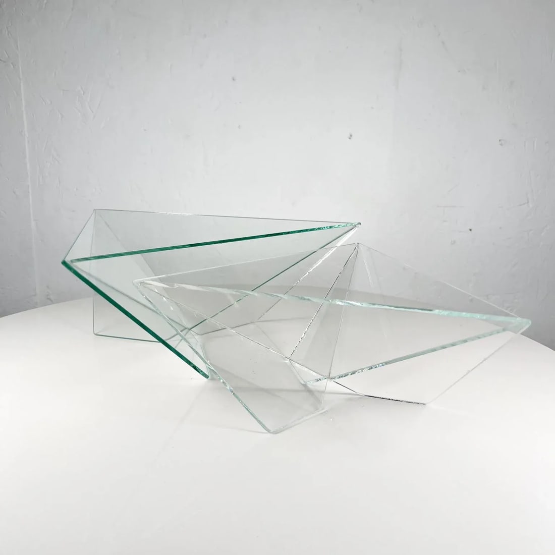 1988 Pyramid Modern Glass Art Bowl John Seitz - 13