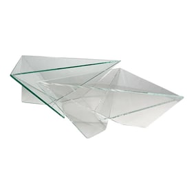 1988 Pyramid Modern Glass Art Bowl John Seitz