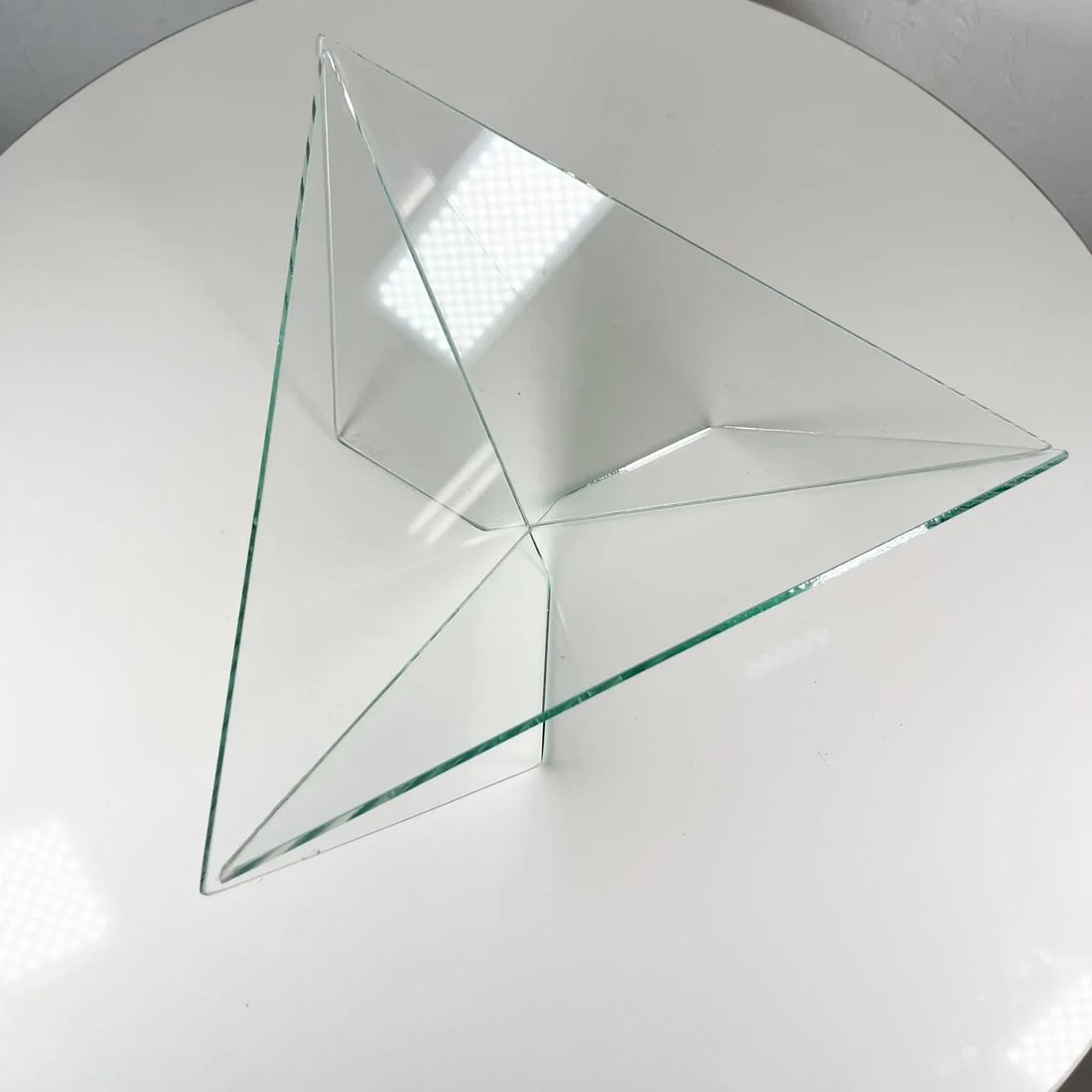 1988 Pyramid Modern Glass Art Bowl John Seitz - 2