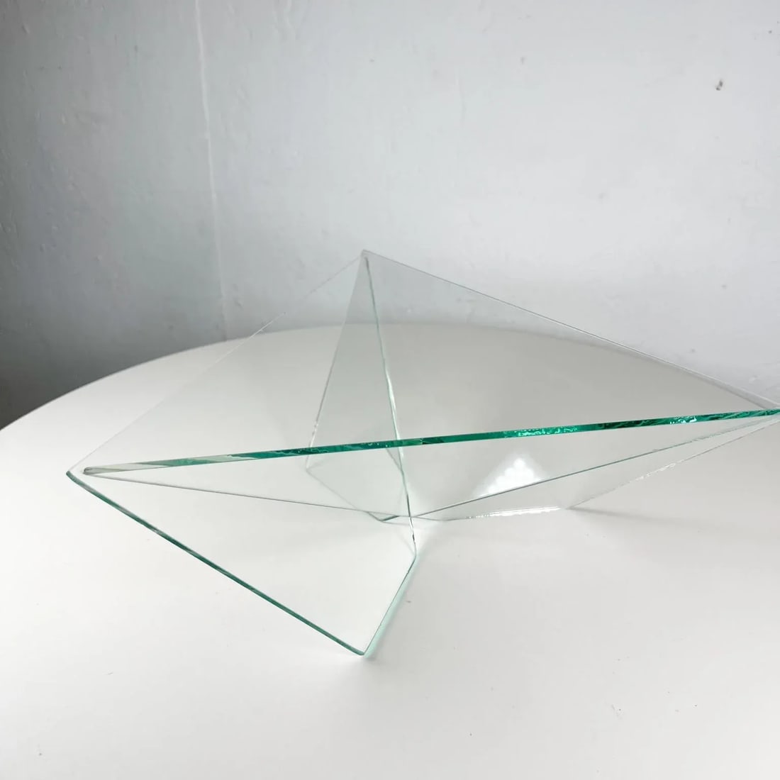 1988 Pyramid Modern Glass Art Bowl John Seitz - 5