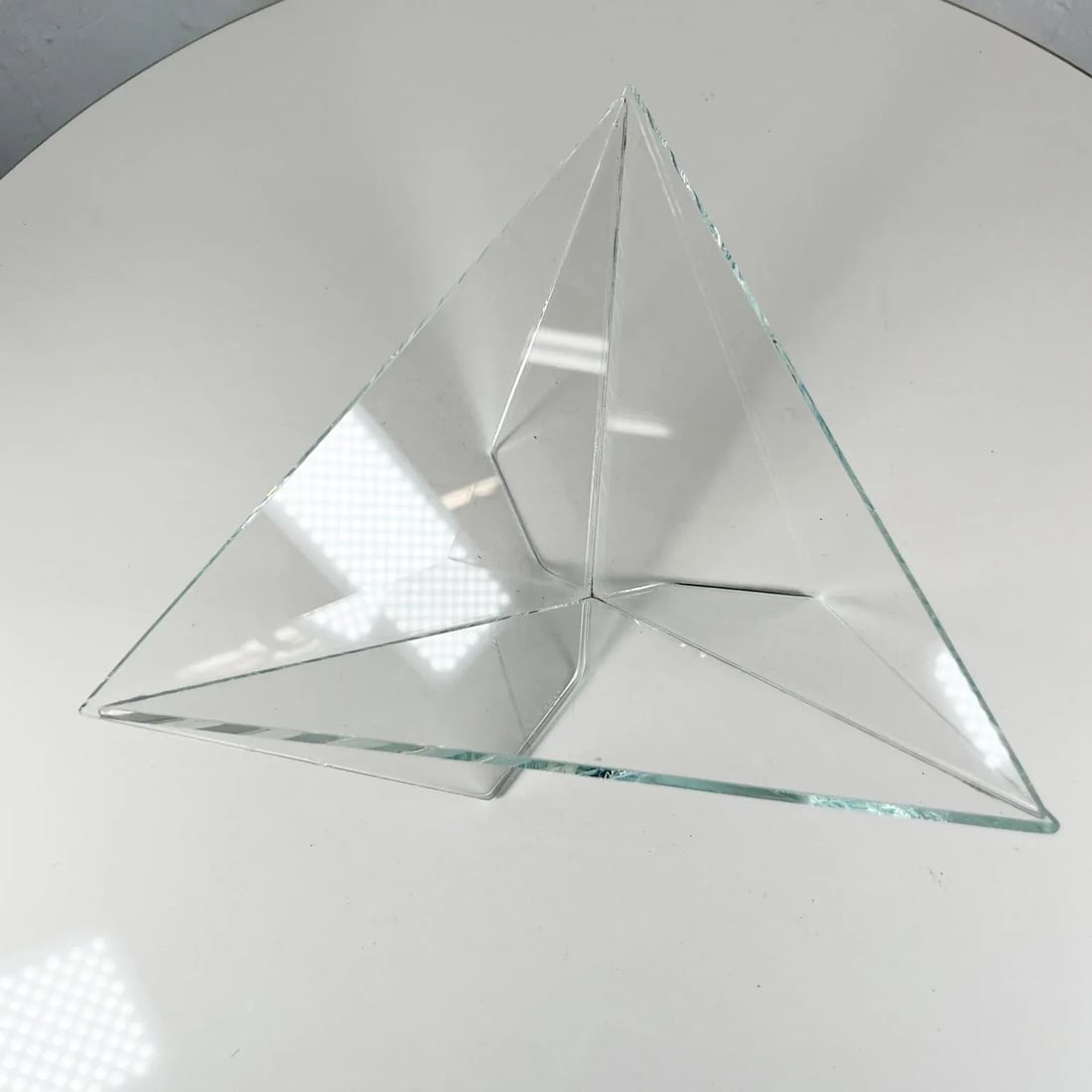 1988 Pyramid Modern Glass Art Bowl John Seitz - 8