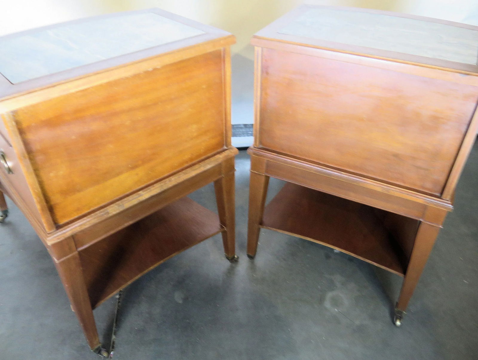 Hand Crafted 2 Tier Mid-Century Side Tables-A Pair - 6