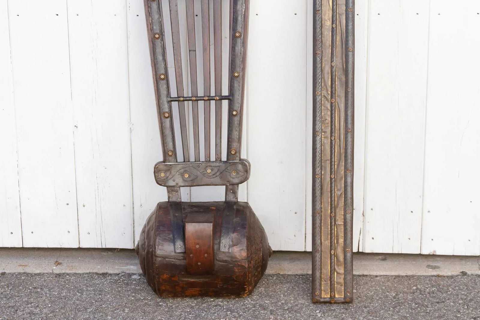 Wood & Metal Tribal Wheel Chair - 12