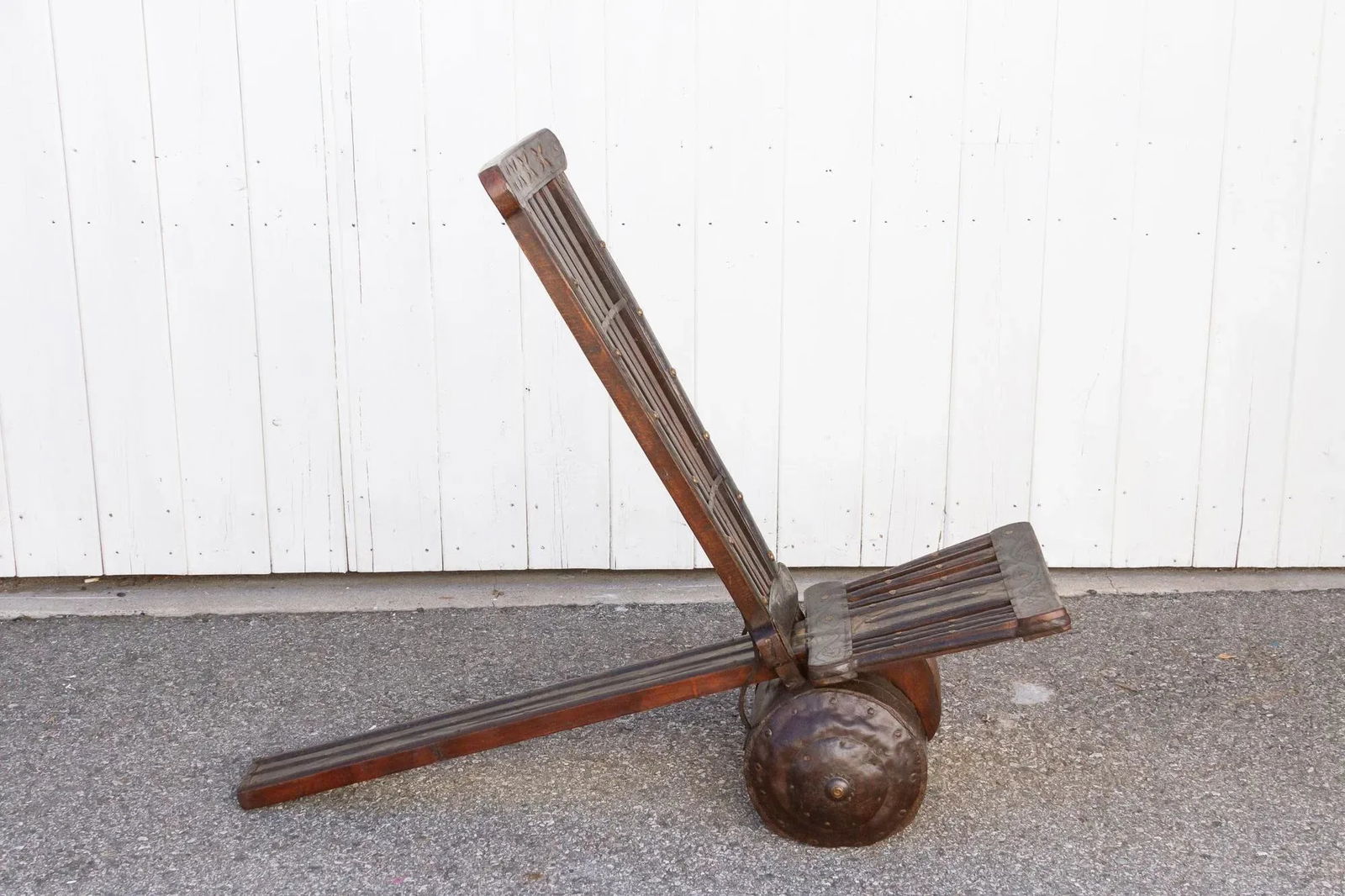 Wood & Metal Tribal Wheel Chair - 5