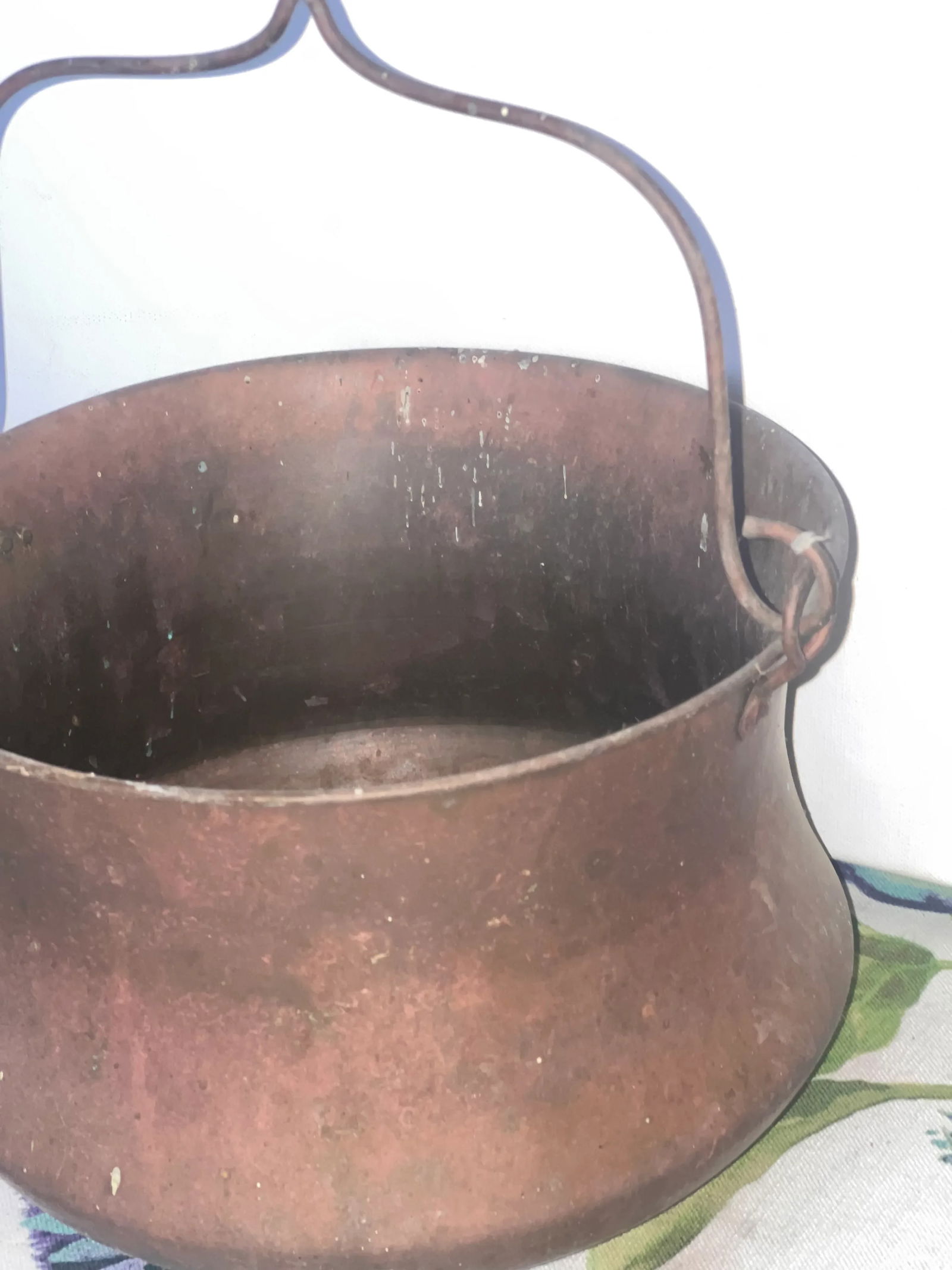 Late 19th Century Handmade Solid Brass Cauldron - 3