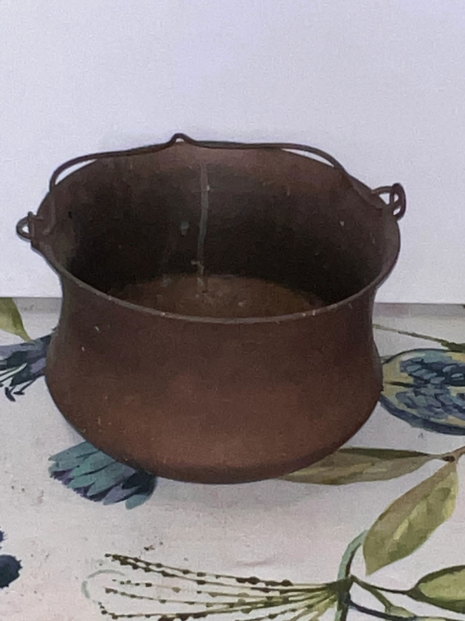 Late 19th Century Handmade Solid Brass Cauldron - 5