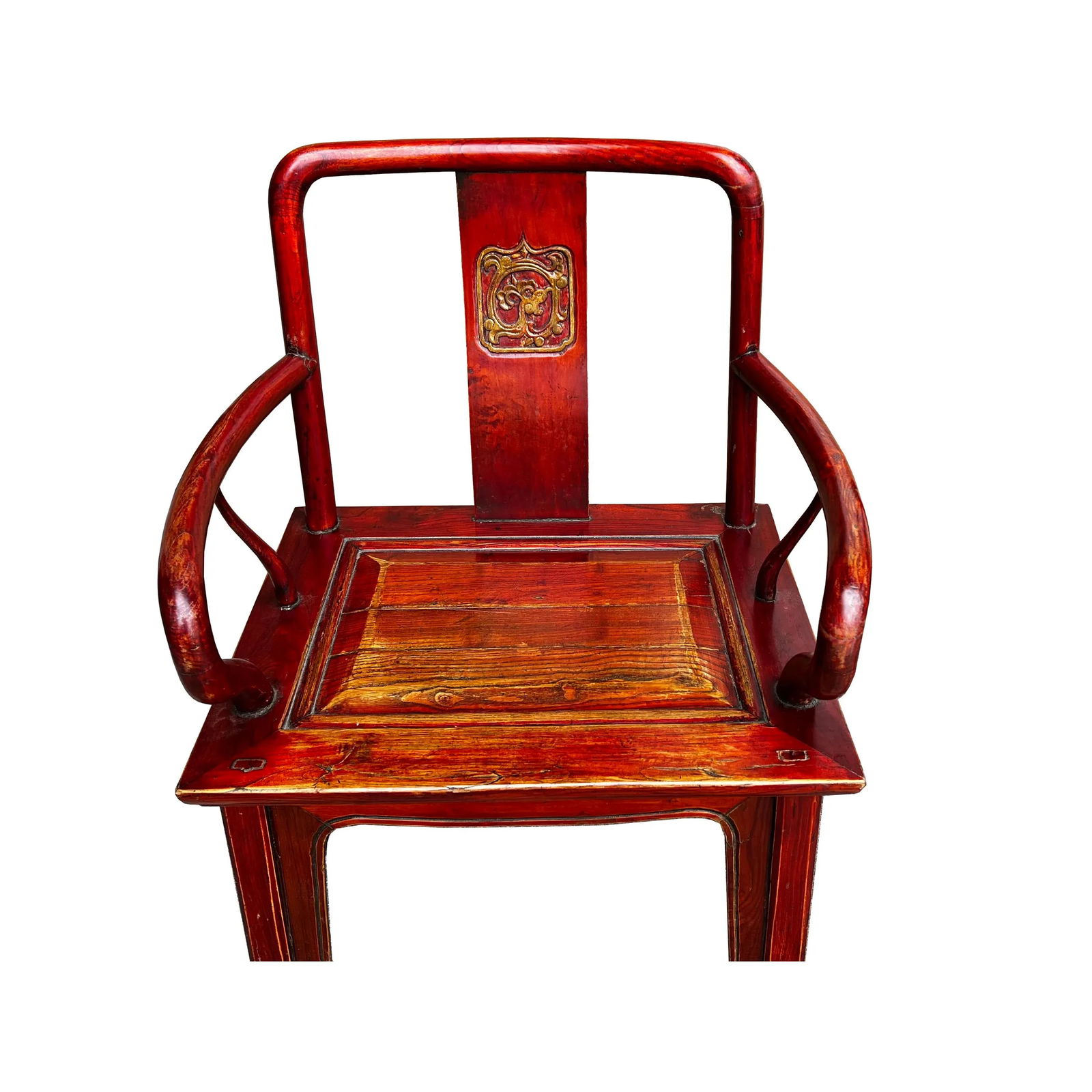 Pair Chinese Vintage Motif Carving Accent Brown Stain Armchairs - 7