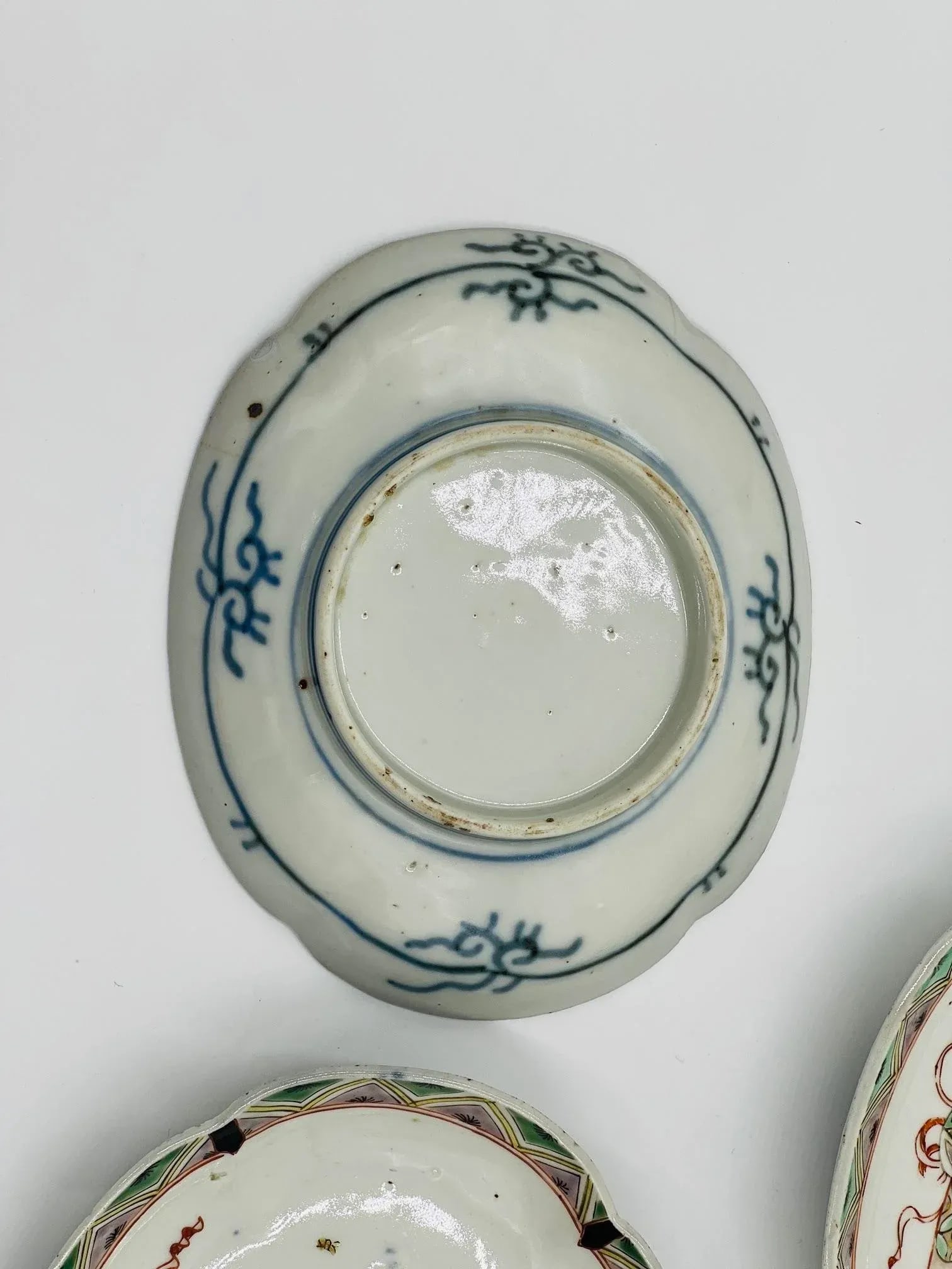 Set of 5 Antique Japanese Imari Porcelain Sauce / Sushi Dishes - 5