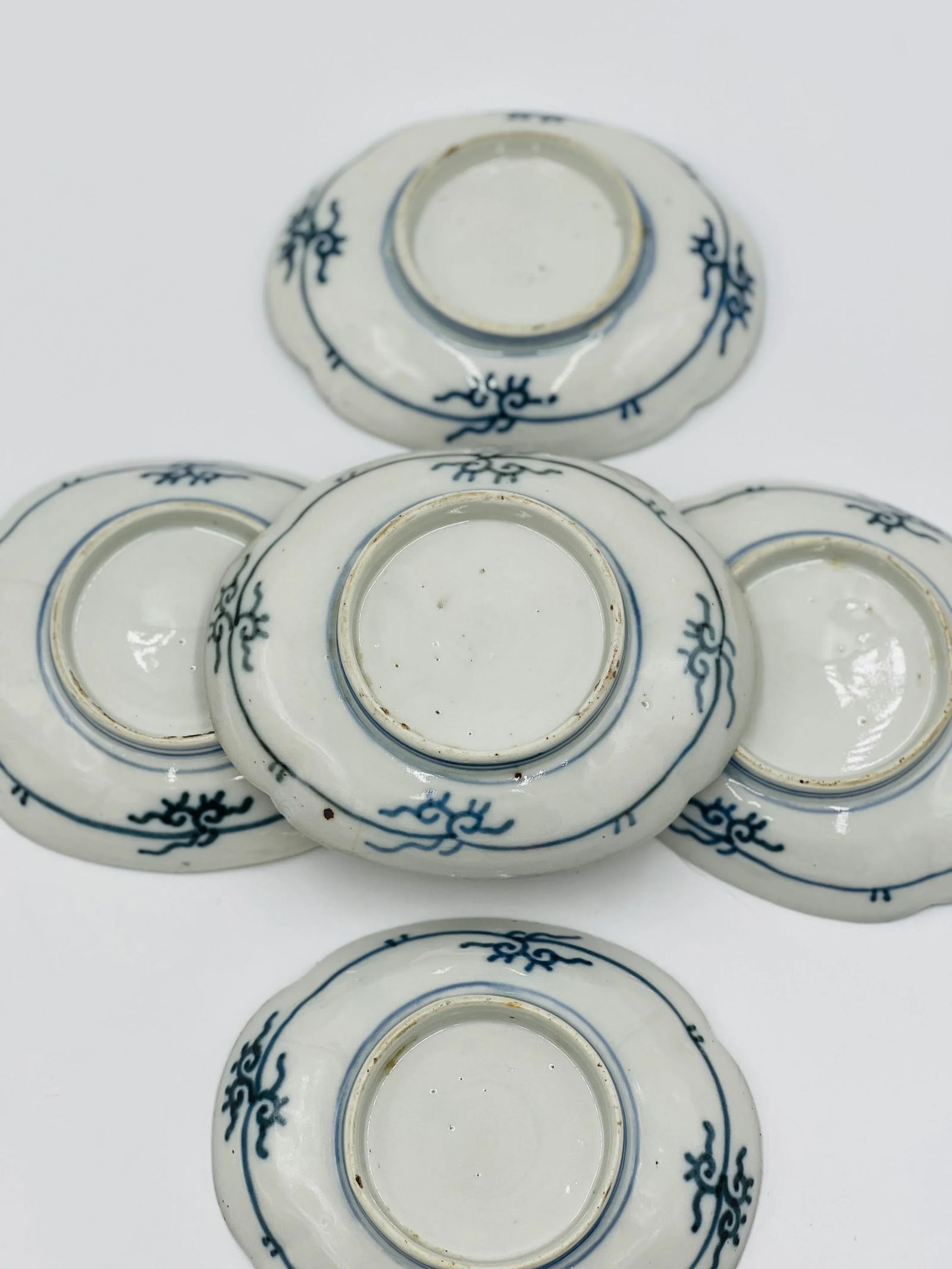 Set of 5 Antique Japanese Imari Porcelain Sauce / Sushi Dishes - 6