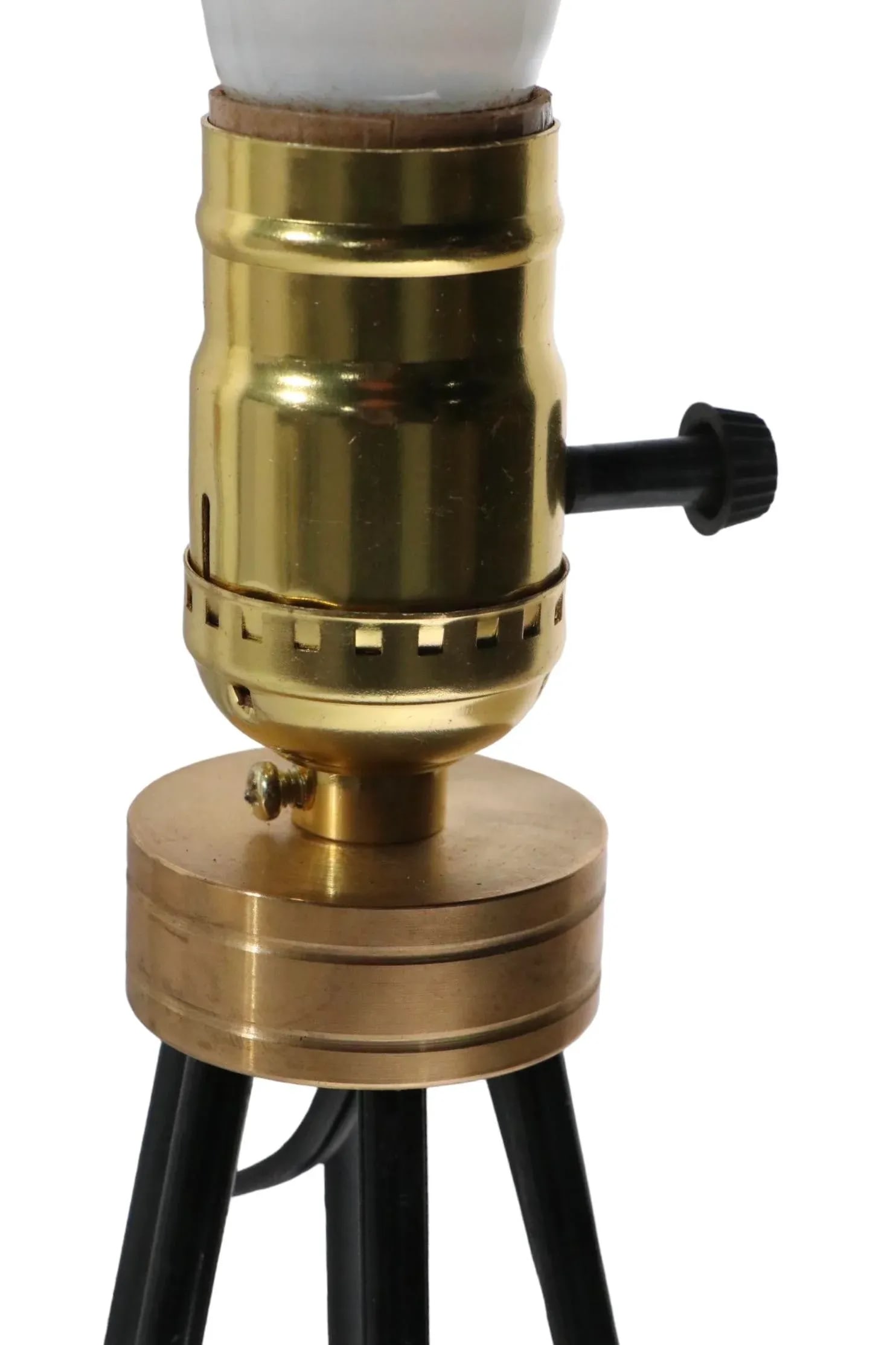 Pr. Mid Century Wrought Iron Boudoir Table Lamps Att .To Tony Paul - 4