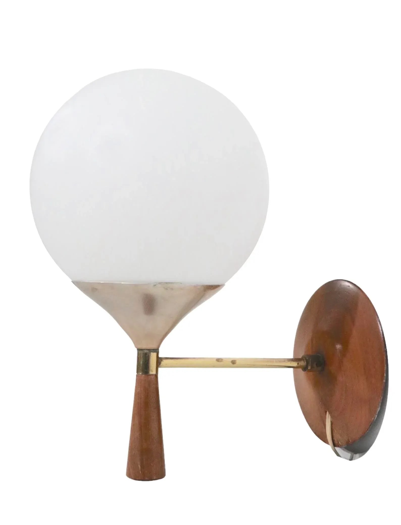 Mid Century Ball Globe Sconce After Thurston C. 1950's - 13