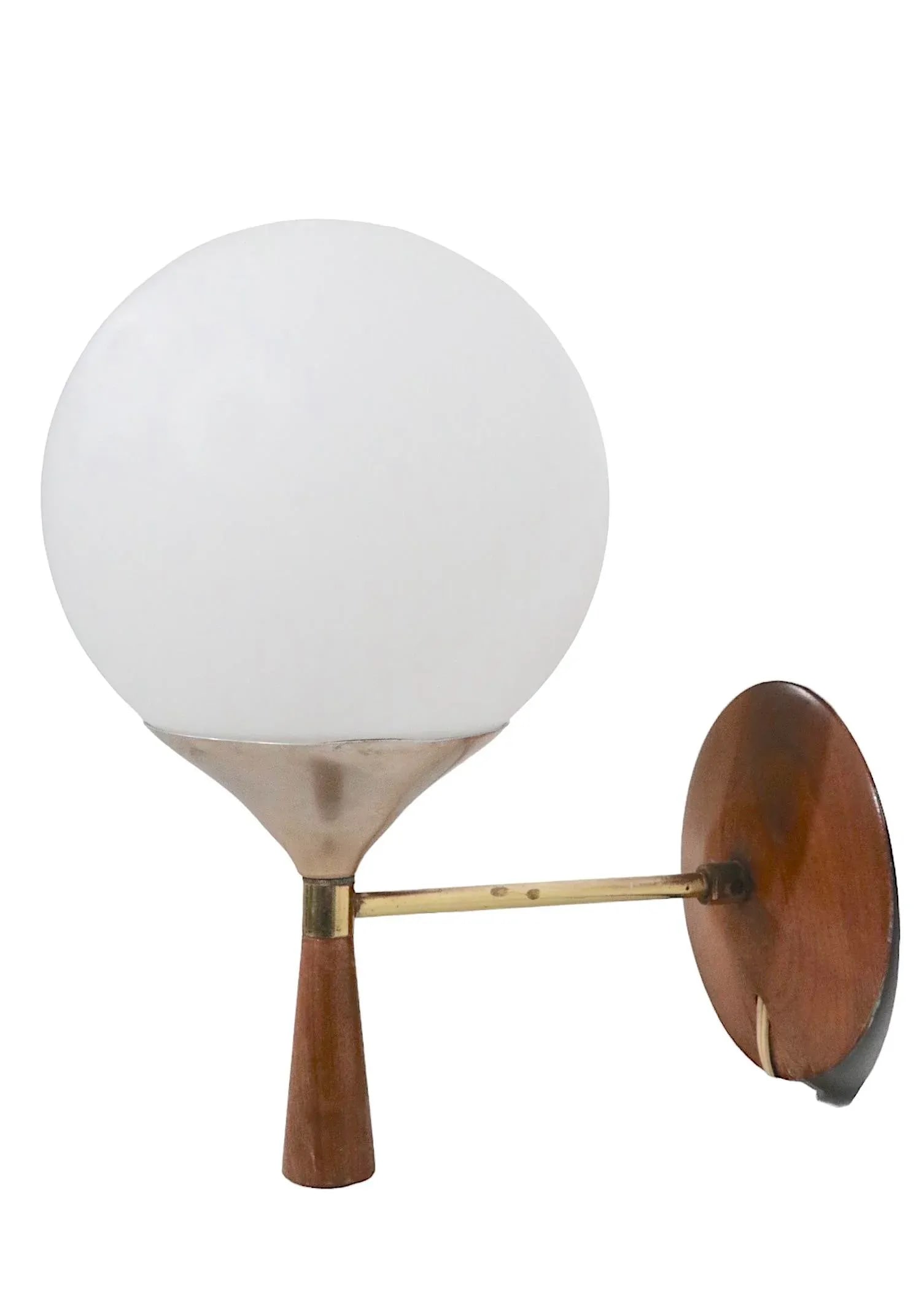 Mid Century Ball Globe Sconce After Thurston C. 1950's - 8