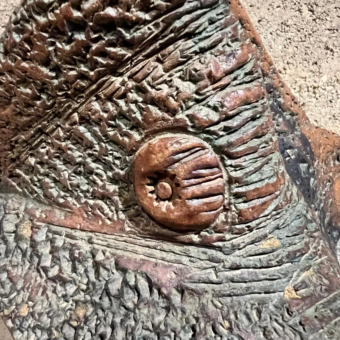 1970s Studio Pottery Abstract Textured Triangular Object - 12