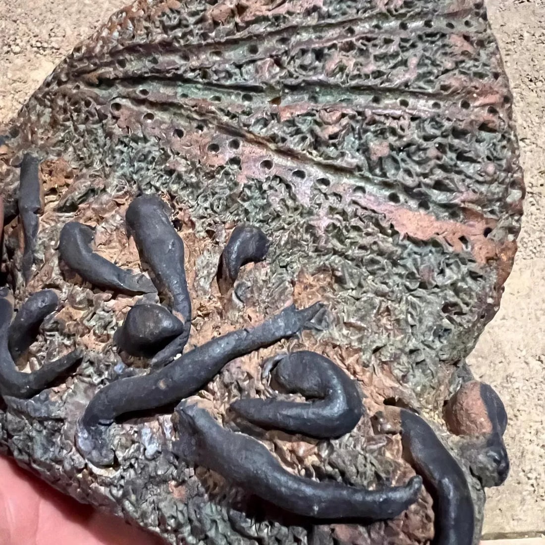 1970s Studio Pottery Abstract Textured Triangular Object - 7