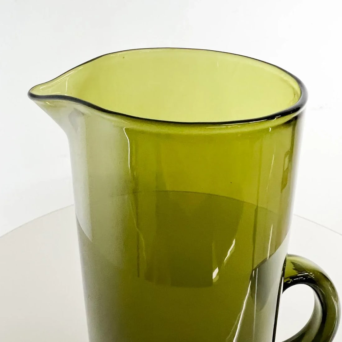 1950s Finland Green Glass Pitcher by Erkki Vesanto Iittala - 10