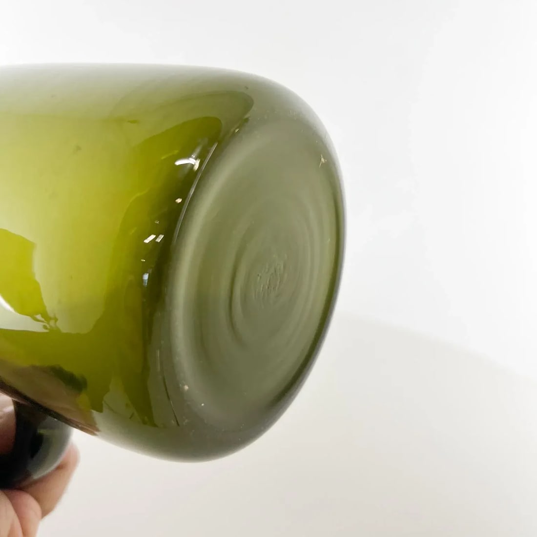 1950s Finland Green Glass Pitcher by Erkki Vesanto Iittala - 11