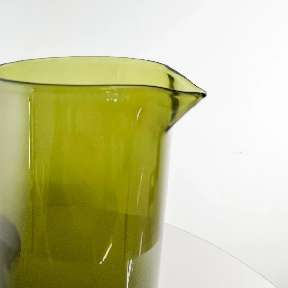 1950s Finland Green Glass Pitcher by Erkki Vesanto Iittala - 12
