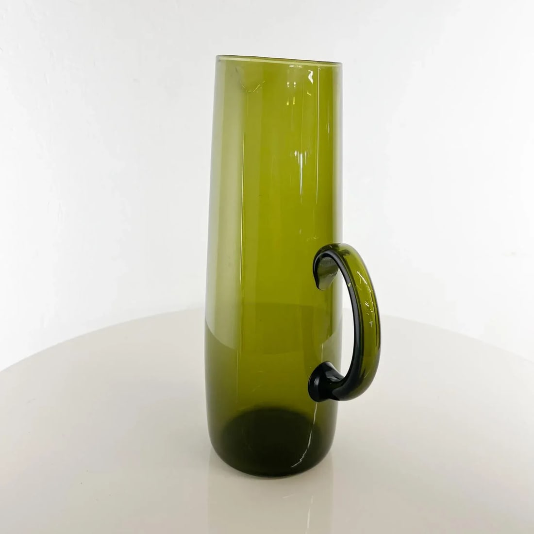 1950s Finland Green Glass Pitcher by Erkki Vesanto Iittala - 4