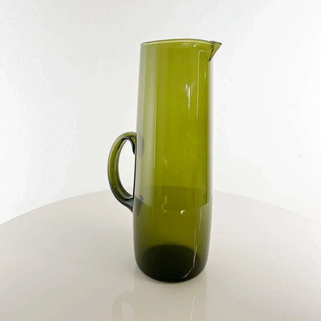 1950s Finland Green Glass Pitcher by Erkki Vesanto Iittala - 8
