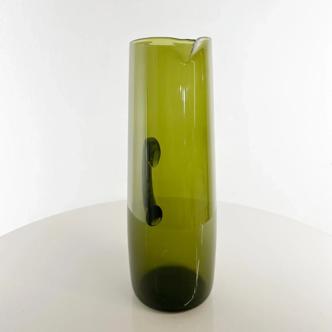 1950s Finland Green Glass Pitcher by Erkki Vesanto Iittala - 9
