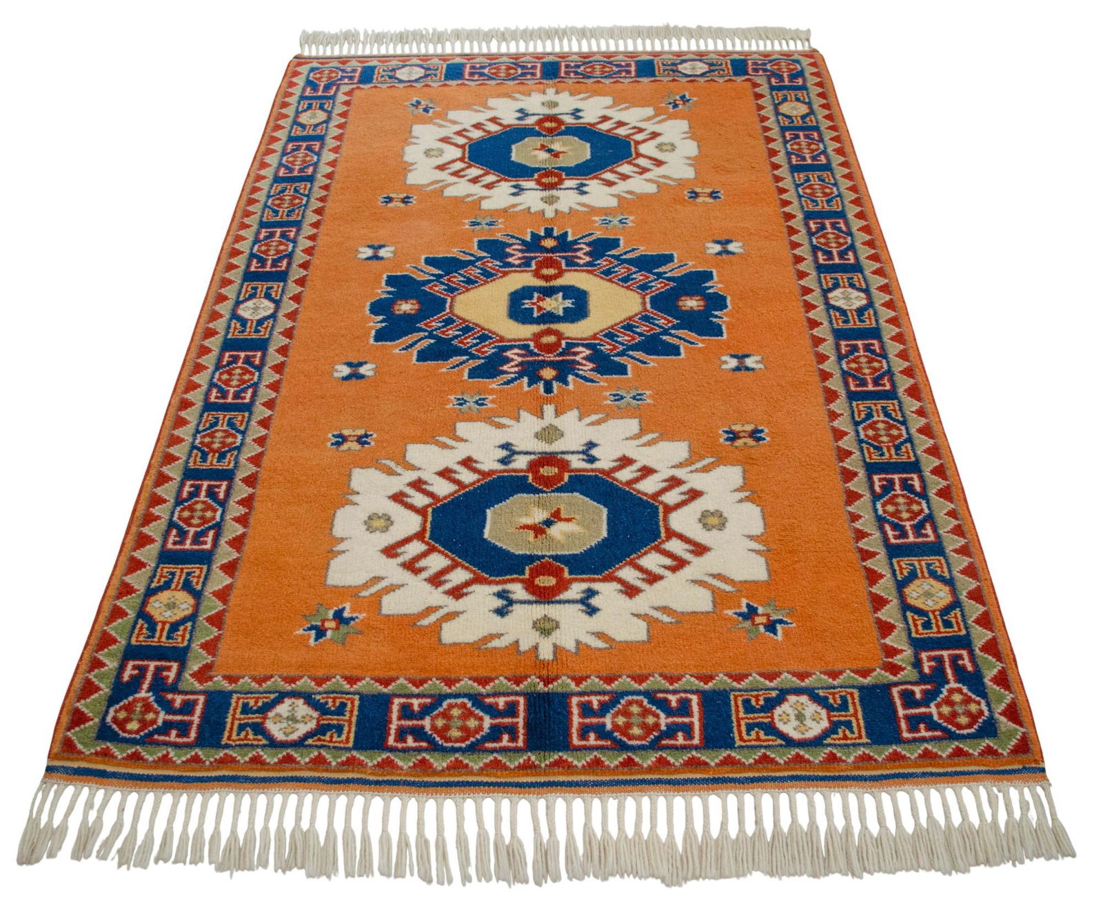 2010s Hand-Knotted Rug Wool Turkish Rug - 3'7" X 5'6" - 7