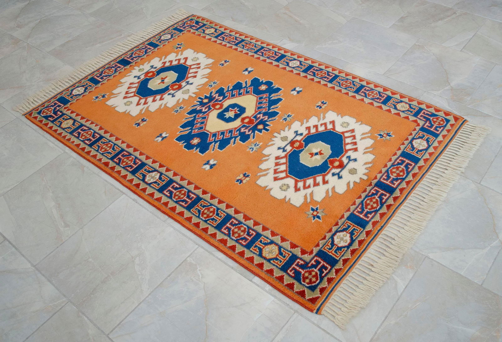 2010s Hand-Knotted Rug Wool Turkish Rug - 3'7" X 5'6" - 8