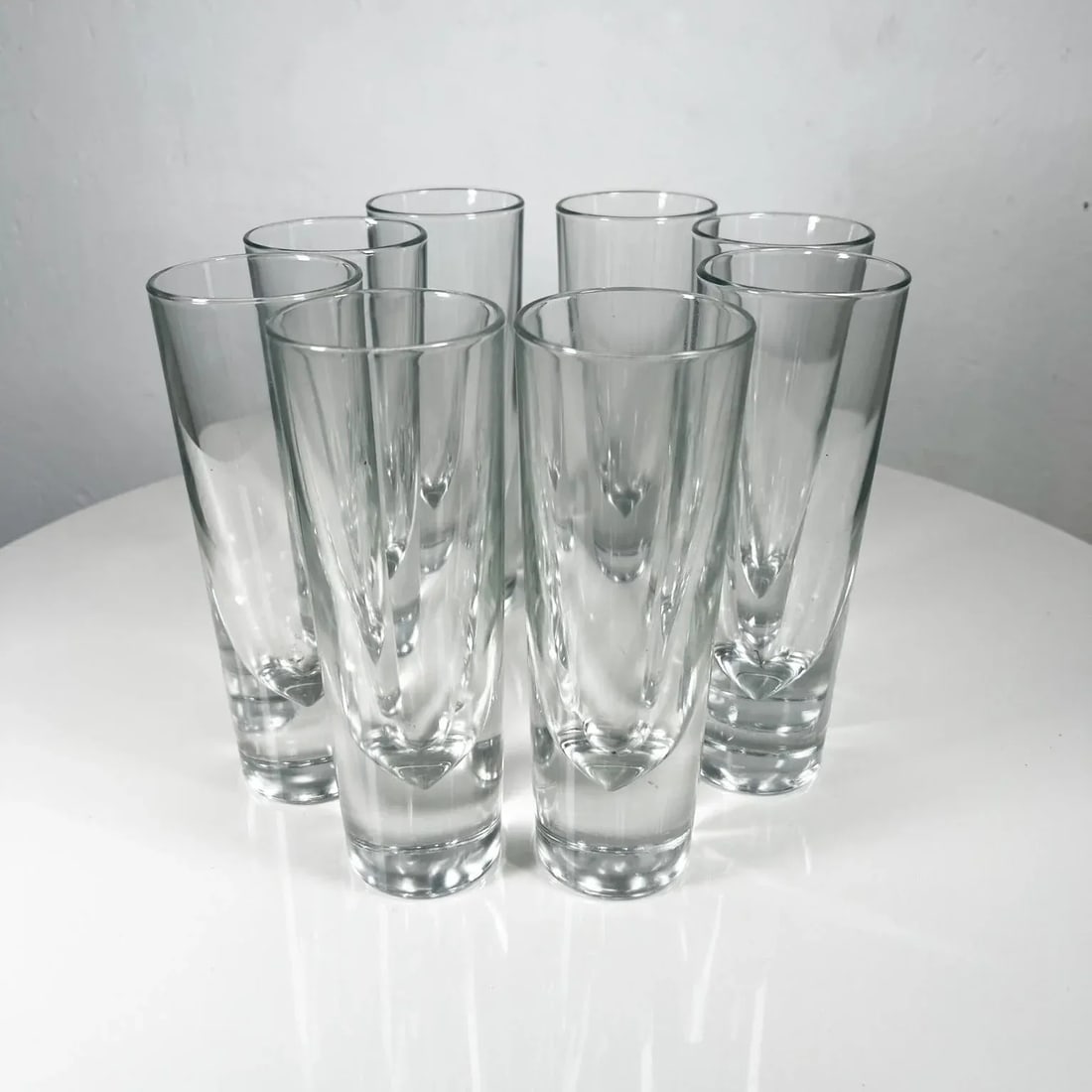 1980s Eight Carlo Moretti Italian Weighted Bullet Cocktail Glasses Italy - 11