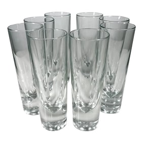 1980s Eight Carlo Moretti Italian Weighted Bullet Cocktail Glasses Italy