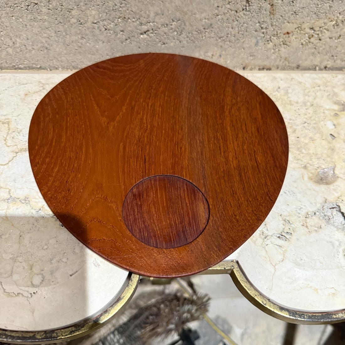 1960s Teakwood Snack Plates Lunning Inc Denmark- Set of 5 - 16