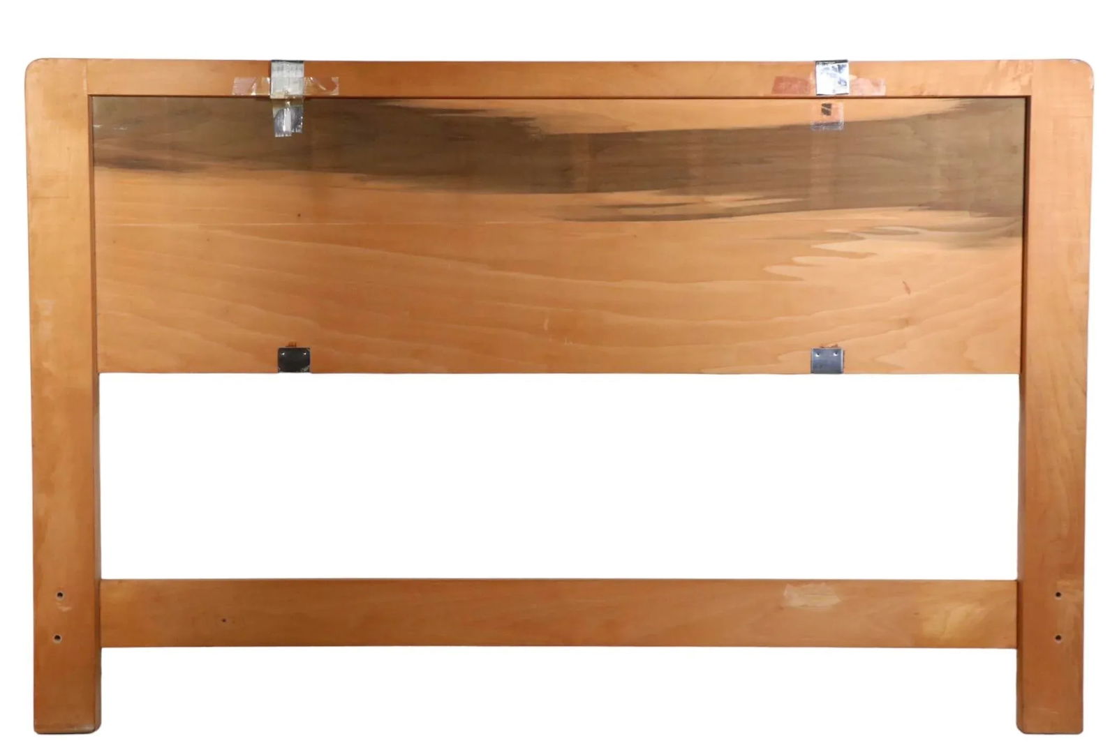 Burl and Chrome Full Size Headboard After Baughman Circa 1970's - 5