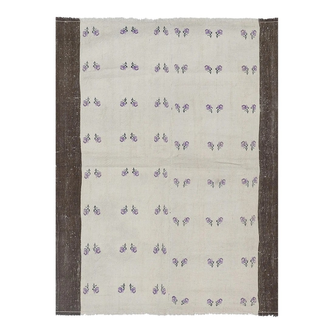 1960s Turkish Natural Kilim With Fruits Pattern 3'11'' X 5'4'': Turkish Natural Kilim with Fruits Pattern 3'11'' X 5'4'' 46.8" x 63.8" / 119 x 162 Cm Hand woven with high quality pure wool Excellent condition From TURKEY Works well with all styles of home