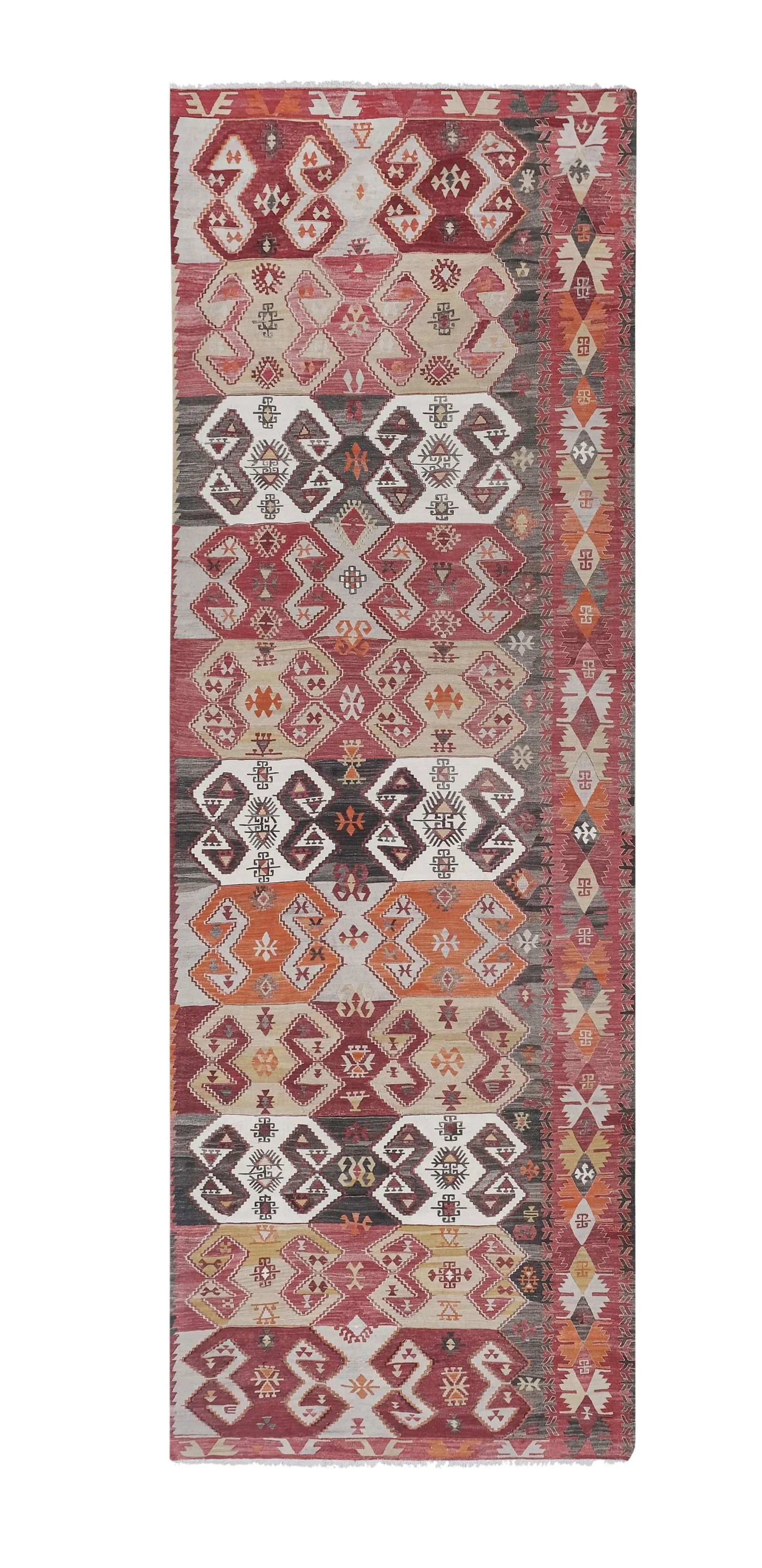 1960s Vintage Foyer Turkish Kilim Rug 4'11'' X 14'5'' - 13