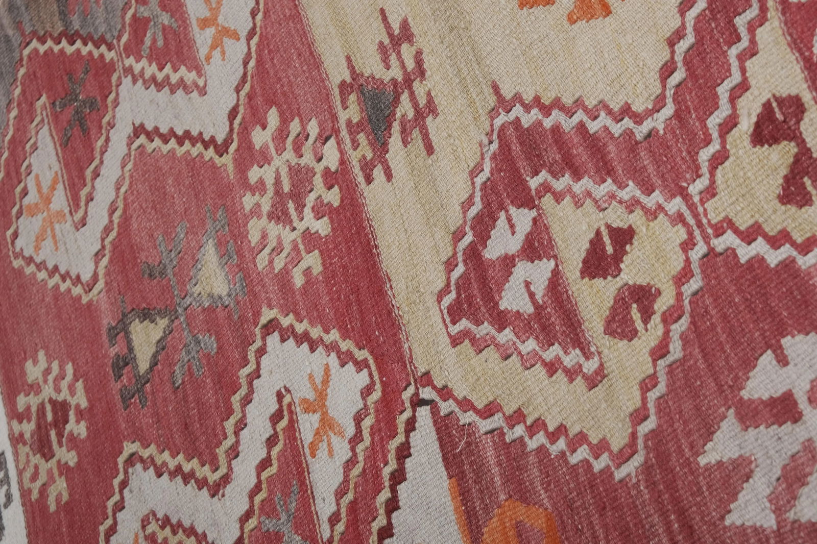 1960s Vintage Foyer Turkish Kilim Rug 4'11'' X 14'5'' - 8