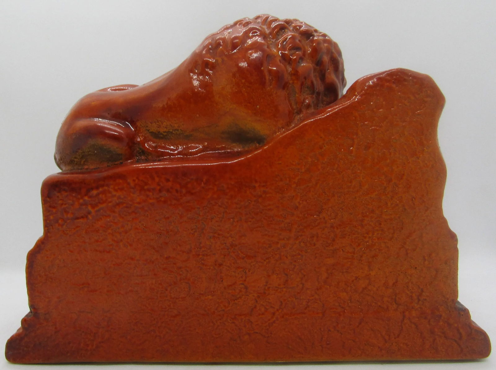 1950s Helvetiorum Fidei Ac Virtuti Chalkware Sculptures of Lion of Lucerne Bookends - a Pair - 9