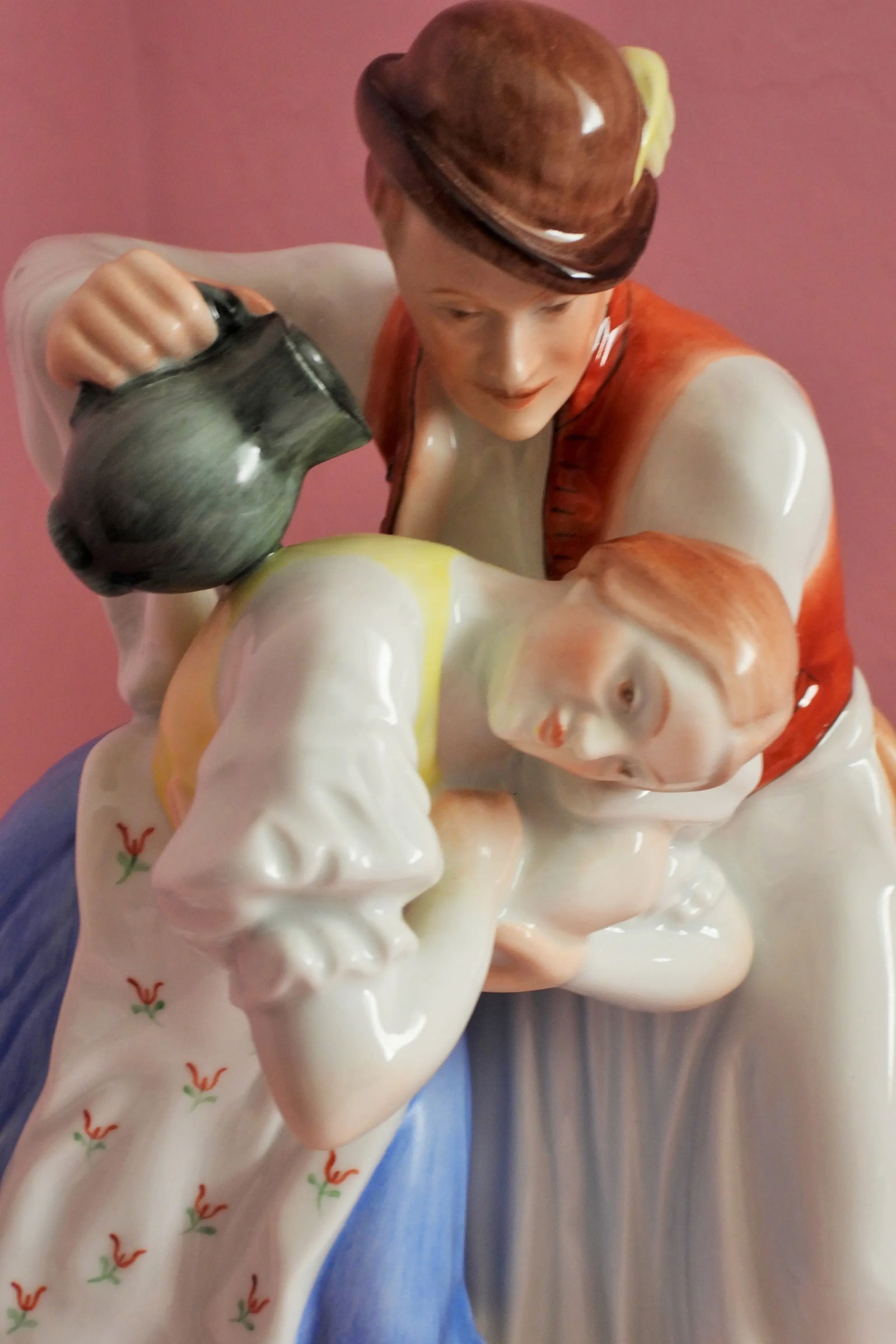 Herend Hungarian Easter Spring Ritual Romantic Courting Couple Figurine 5553 1920-1949 - 2