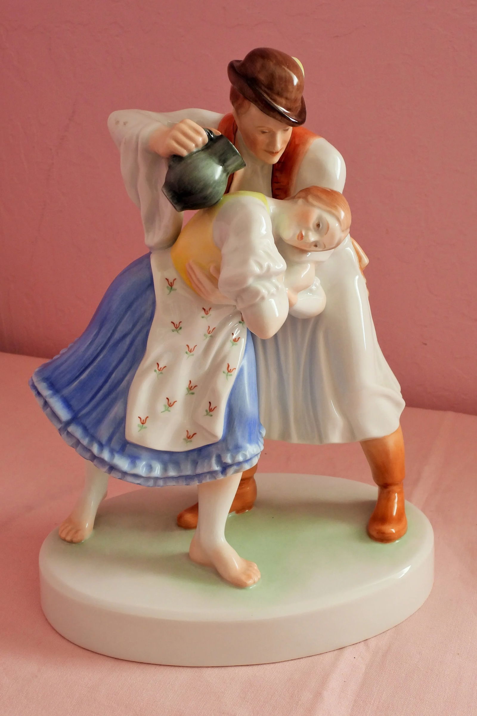 Herend Hungarian Easter Spring Ritual Romantic Courting Couple Figurine 5553 1920-1949 - 3