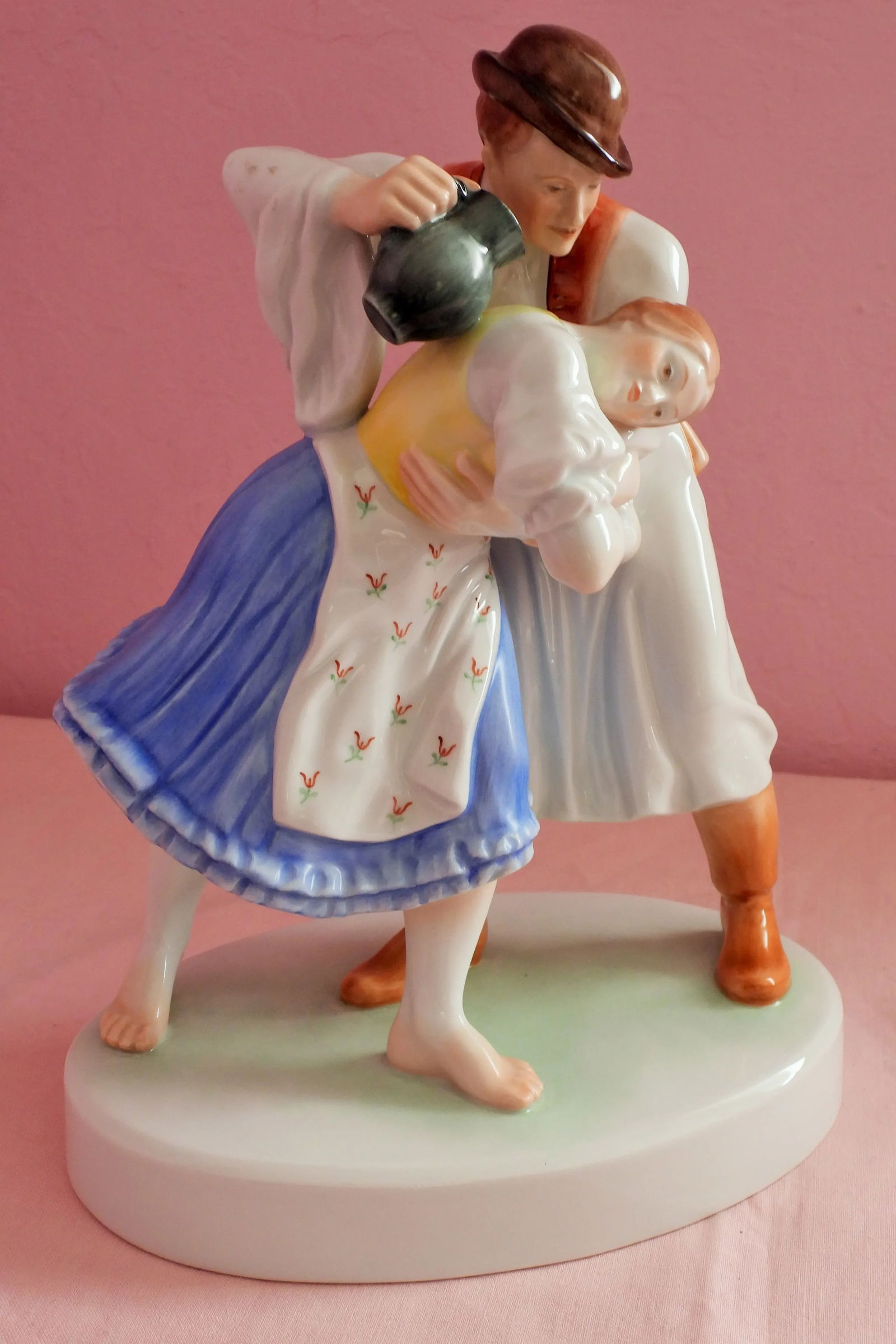 Herend Hungarian Easter Spring Ritual Romantic Courting Couple Figurine 5553 1920-1949 - 9