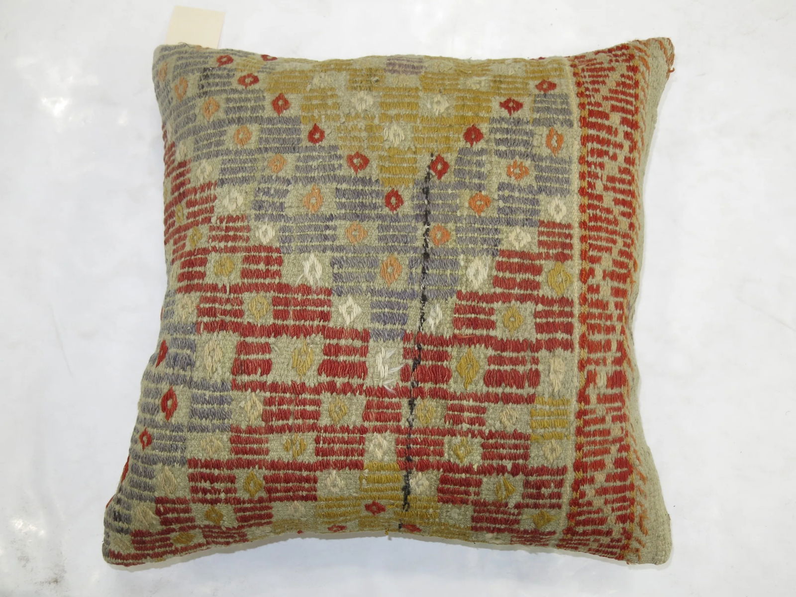 Mid 20th Century Turkish Flat-Weave Rug Pillow - 3