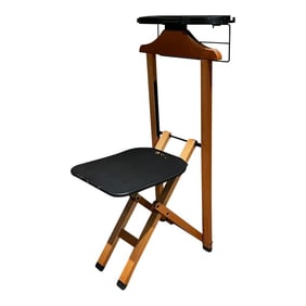 1990s Italy Foppapedretti Gentleman's Modern Folding Valet With Seat