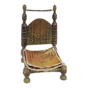 Late 19th Century Antique Middle Eastern Low Chair